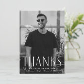 Moderner Foto Abschluss Dankeskarte (Stehend Vorderseite)