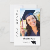 Moderner Foto Abschluss Dankeskarte (Vorderseite)