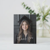 Moderner Foto-Abschluss Dankeskarte (Stehend Vorderseite)