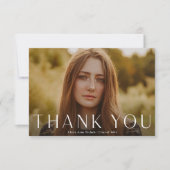 Moderner Foto Abschluss Dankeskarte (Vorderseite)