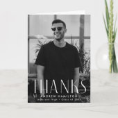 Moderner Foto Abschluss Dankeskarte (Vorderseite)