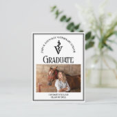 Moderner Foto-Abschluss der Black Veterinary Schoo Postkarte (Stehend Vorderseite)