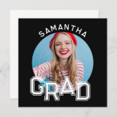Moderner Foto-Abschluss der High School Einladung (Vorne/Hinten)