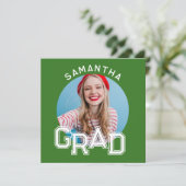 Moderner Foto-Abschluss der High School Einladung (Stehend Vorderseite)