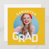 Moderner Foto-Abschluss der High School Einladung (Vorne/Hinten)