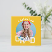 Moderner Foto-Abschluss der High School Einladung (Stehend Vorderseite)