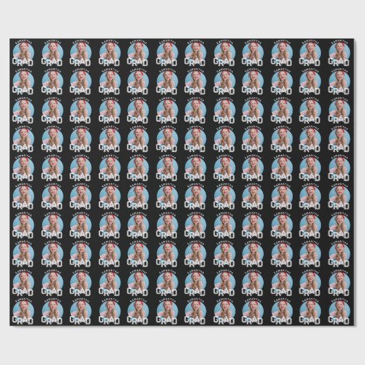 Moderner Foto-Abschluss der High School Geschenkpapier (Flach)