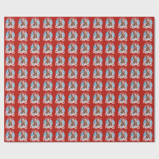 Moderner Foto-Abschluss der High School Geschenkpapier (Flach)