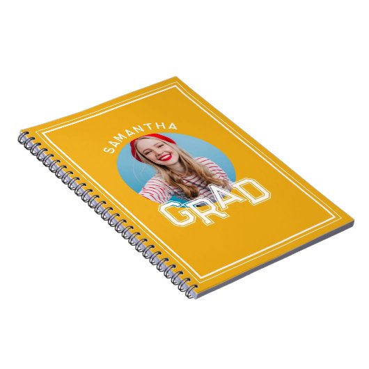 Moderner Foto-Abschluss der High School Notizblock (Rechte Seite)