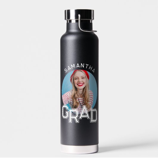 Moderner Foto-Abschluss der High School Trinkflasche (Links)