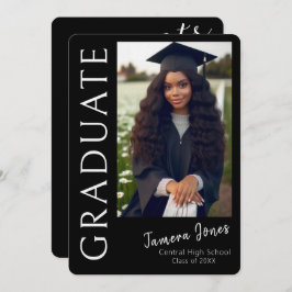 Moderner Foto Abschluss Einladung