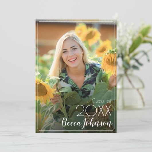 Moderner Foto Abschluss Einladung