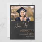 Moderner Foto Abschluss Einladung (Rückseite)