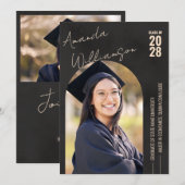 Moderner Foto Abschluss Einladung (Vorne/Hinten)