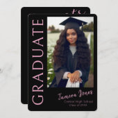 Moderner Foto Abschluss Einladung (Vorne/Hinten)