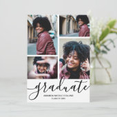 Moderner Foto Abschluss Einladung (Stehend Vorderseite)