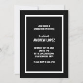 Moderner Foto Abschluss Einladung (Rückseite)