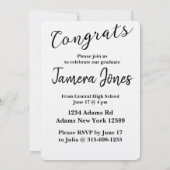 Moderner Foto Abschluss Einladung (Rückseite)