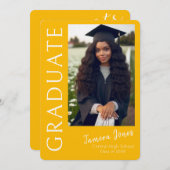 Moderner Foto Abschluss Einladung (Vorne/Hinten)