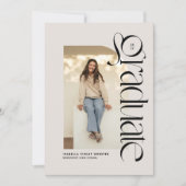 Moderner Foto Abschluss Einladung (Vorderseite)