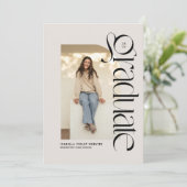 Moderner Foto Abschluss Einladung (Stehend Vorderseite)