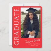 Moderner Foto Abschluss Einladung (Vorderseite)