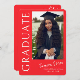 Moderner Foto Abschluss Einladung