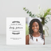 Moderner Foto Abschluss Einladung (Stehend Vorderseite)