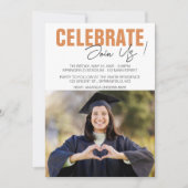 Moderner Foto Abschluss Einladung (Vorderseite)