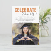 Moderner Foto Abschluss Einladung (Stehend Vorderseite)