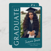 Moderner Foto Abschluss Einladung (Vorne/Hinten)