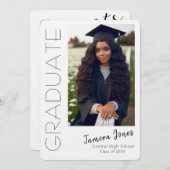 Moderner Foto Abschluss Einladung (Vorne/Hinten)