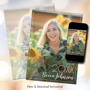 Moderner Foto Abschluss Einladung