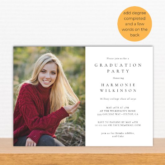 Moderner Foto Abschluss Einladung