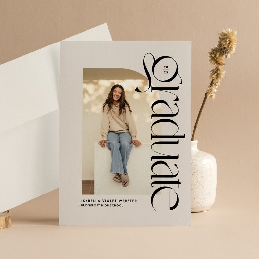 Moderner Foto Abschluss Einladung