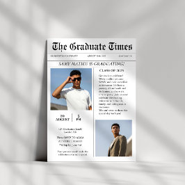 Moderner Foto Abschluss Einladung