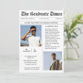 Moderner Foto Abschluss Einladung (Stehend Vorderseite)