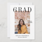 Moderner Foto Abschluss Einladung (Vorderseite)