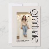 Moderner Foto Abschluss Einladung (Vorderseite)