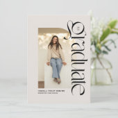 Moderner Foto Abschluss Einladung (Stehend Vorderseite)