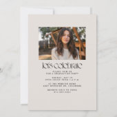 Moderner Foto Abschluss Einladung (Rückseite)