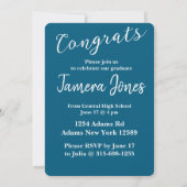 Moderner Foto Abschluss Einladung (Rückseite)