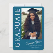 Moderner Foto Abschluss Einladung (Vorderseite)