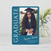 Moderner Foto Abschluss Einladung (Stehend Vorderseite)