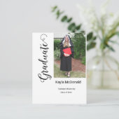 Moderner Foto Abschluss Einladung GRILLEN Postkarte (Stehend Vorderseite)