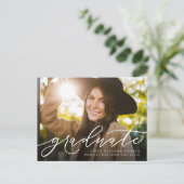Moderner Foto-Abschluss Einladungspostkarte (Stehend Vorderseite)
