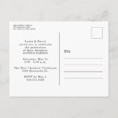 Moderner Foto Abschluss Einladungspostkarte (Rückseite)