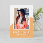 Moderner Foto Abschluss Folieneinladung (Stehend vorne)