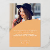 Moderner Foto Abschluss Folieneinladung (Rückseite)