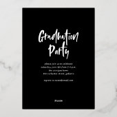 Moderner Foto-Abschluss Folieneinladung (Rückseite)